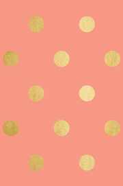 Coral with gold foil  - wrapping paper